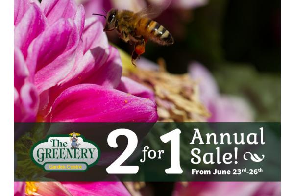 The Greenery's 2016 Annual 2 For 1 Sale